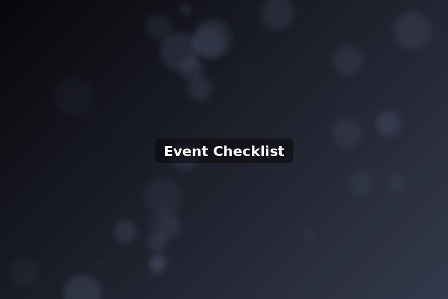 Checklist for a Flawless Event Planning