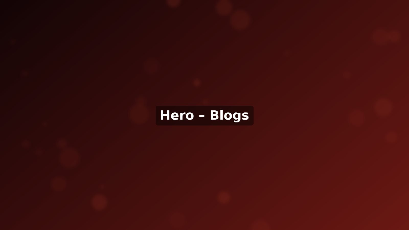 Blogs hero