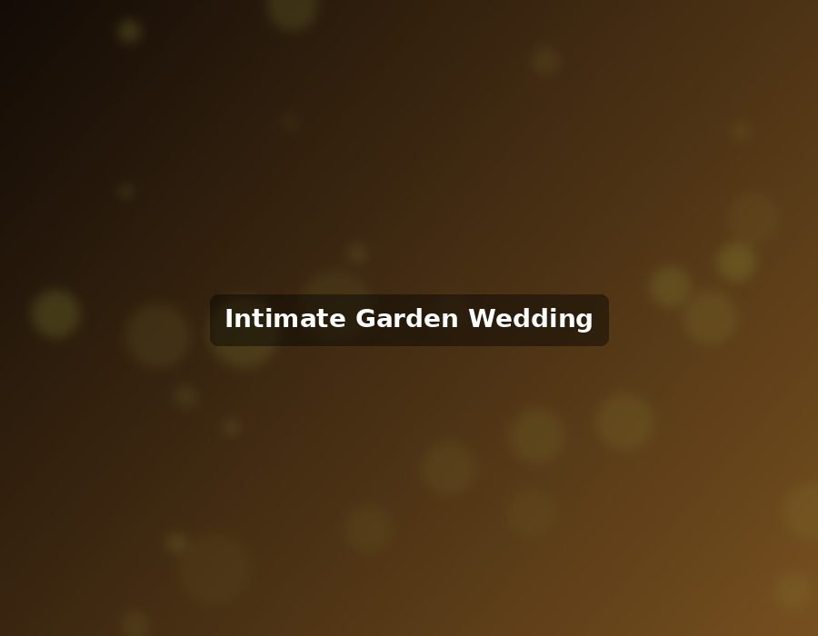 Intimate Garden Wedding